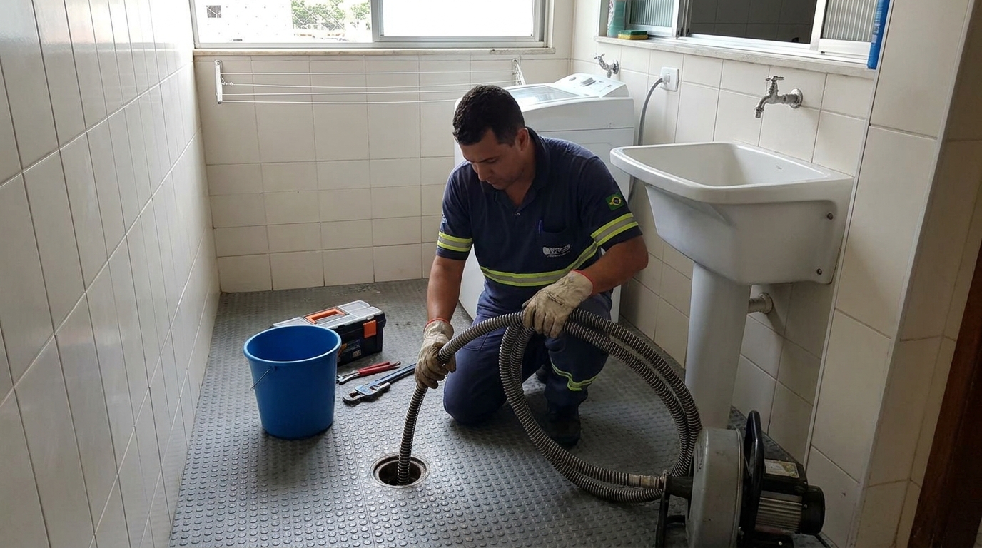 Desentupimento de ralo residencial em Rio Claro‑SP